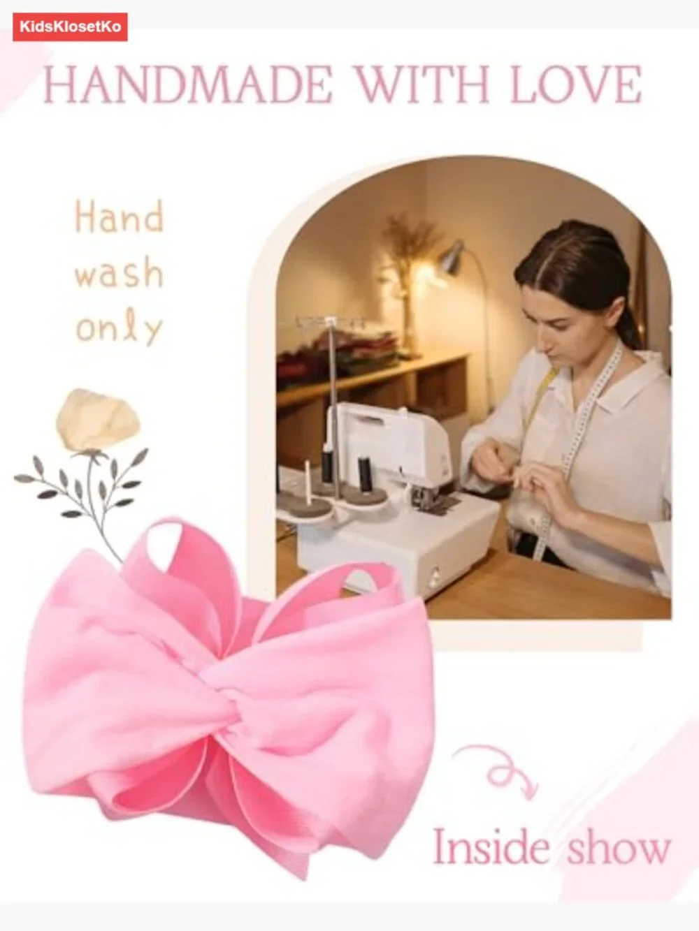 6pk Baby Girl Hair Bows Soft Nylon Stretchy Headbands Newborn Toddler
